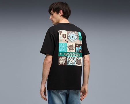 Puma Sunset Drıve Relaxed Tee Erkek Günlük Tişört 63439501 Siyah
