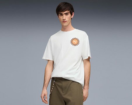 Puma Sunset Drive Relaxed Tee Erkek Günlük Tişört 63439502 Beyaz