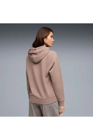 ESS SCRIPT Hoodie Kahverengi Kadın Sweatshirt