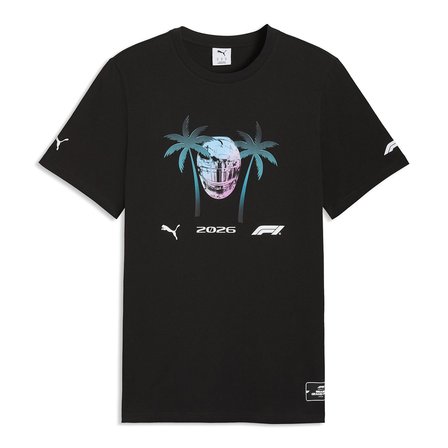 F1 Miami Erkek Siyah Günlük Stil T-Shirt 63454001