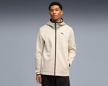 Puma Pumatech Full-Zip Hoodie Erkek Günlük Ceket 69218587 Krem