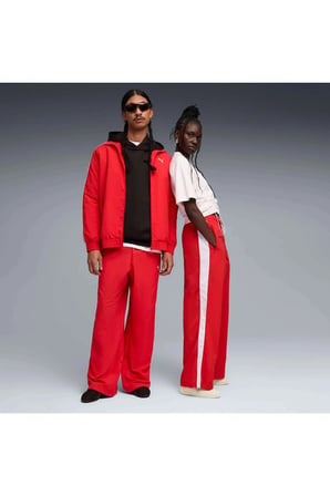 T7 Oversized Track Pants Erkek Kırmızı Eşofman Altı