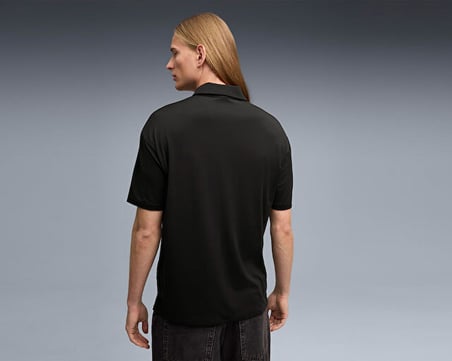 Puma FERRARI CLOUDSPUN POLO Erkek Günlük Polo Tişört 63424701 Siyah