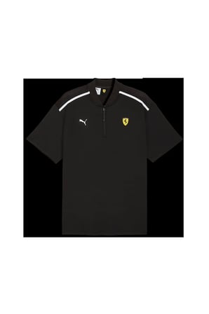 Ferrari Premium CS POLO Erkek Siyah T-Shirt & Polo