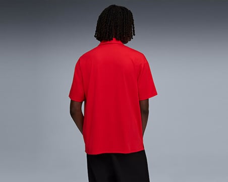 Puma FERRARI CLOUDSPUN POLO Erkek Günlük Polo Tişört 63424702 Kırmızı