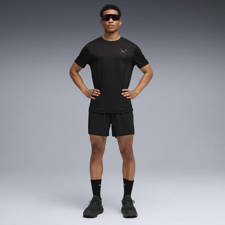 Run Illustration Graphic Erkek Siyah Koşu T-Shirt 52844601