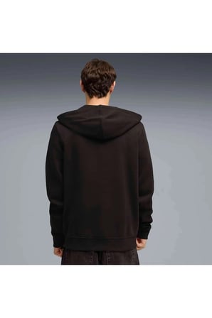 BMW MMS Ess Fleece Jacket Siyah Erkek Fermuarlı Kapüşonlu Sweatshirt