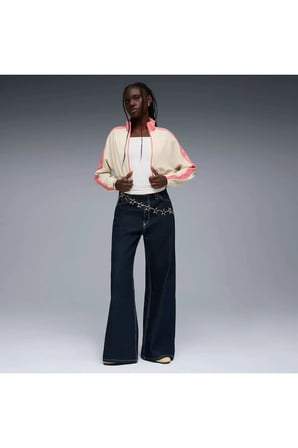 T7 Pique Cropped Jacket Pembe Kadın Crop Ceket