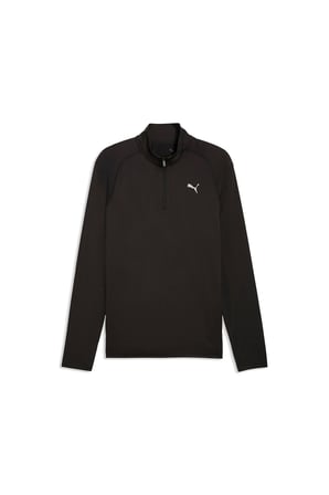 PUMA M PWRTRAIN FAB MIX 1/4 ZIP ERKEK SİYAH SWEATSHIRT 52853401