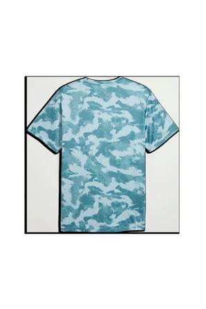 M TAD ESSENTIALS AOP TEE Erkek Mavi T-Shirt & Polo