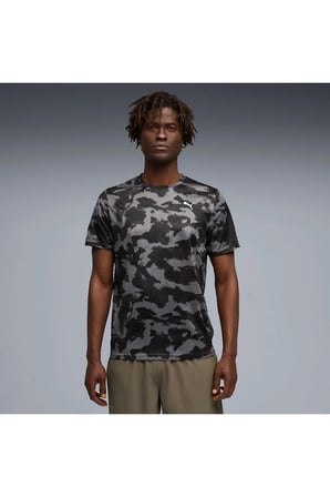M TAD ESSENTIALS AOP TEE Erkek Siyah T-Shirt & Polo