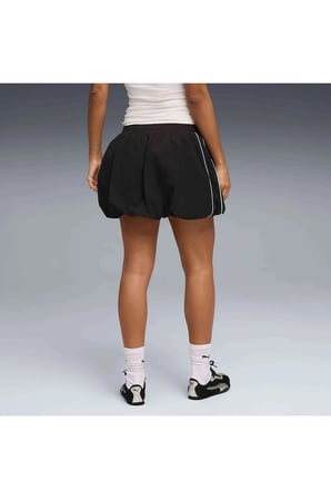 T7 Balloon Skirt Siyah Kadın Etek