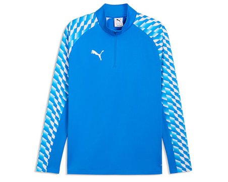 Puma Teamliga26 Training 1/4 Zip Erkek Futbol Antrenman Uzun Kollu Tişört 65972402 Mavi