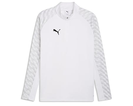 Puma Teamliga26 Training 1/4 Zip Erkek Futbol Antrenman Uzun Kollu Tişört 65972404 Beyaz