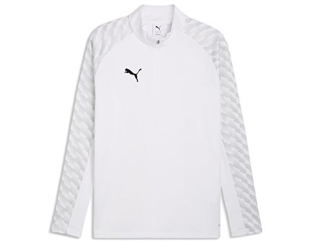 Puma Teamliga26 Training 1/4 Zip Erkek Futbol Antrenman Uzun Kollu Tişört 65972404 Beyaz