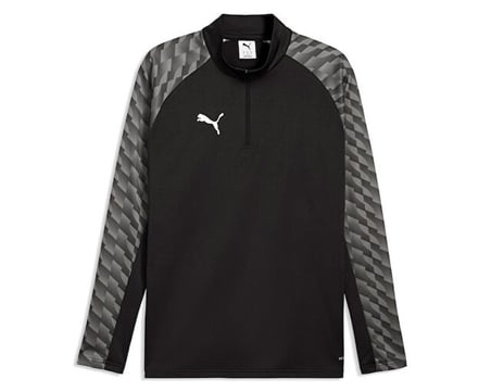 Puma Teamliga26 Training 1/4 Zip Erkek Futbol Antrenman Uzun Kollu Tişört 65972403 Siyah