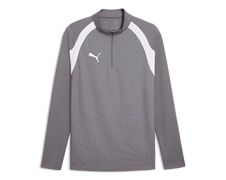 Puma Teamfinal26 Training 1/4 Zip Erkek Futbol Antrenman Uzun Kollu Tişört 65967913 Gri