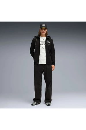 AMF1 Essential Hooded Jacket Siyah Erkek Kapüşonlu Sweatshirt