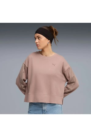 HER Relaxed Crew Pembe Kadın Sweatshirt
