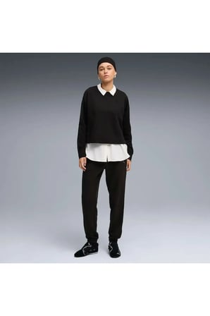 HER Comfort High-Waist Pants Siyah Kadın Eşofman Altı