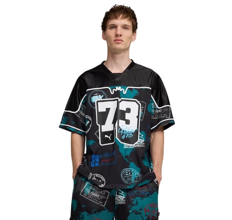 635066-01 Puma The Atw Dylan Aop Jersey Erkek T-Shirt Siyah