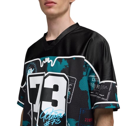 635066-01 Puma The Atw Dylan Aop Jersey Erkek T-Shirt Siyah