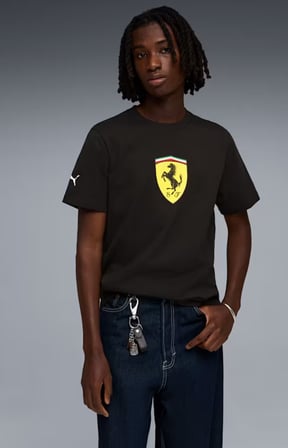 Puma Ferrari Colored Shield Tee 635310-01 Tişört Erkek T-Shirt