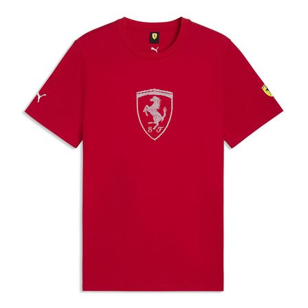 Ferrari Tonal Shield Erkek Kırmızı Günlük Stil T-Shirt 63531102