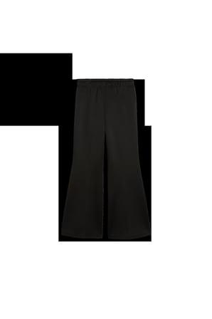 T7 Relaxed Flared Pants Kadın Siyah Eşofman Altı