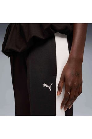 T7 Relaxed Flared Pants Kadın Siyah Eşofman Altı