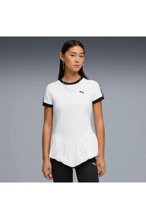 T7 Balloon Tee Beyaz Kadın T-Shirt & Polo