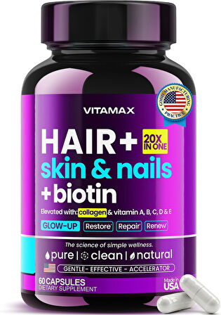 Hair + Skin & Nails + Biotin Collagen & Vitamin 60 Kapsül
