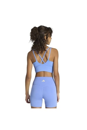 adidas W 3SS ESS MS Kadın  Mavi  Sporcu Sütyeni HZ0873