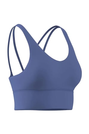 adidas W 3SS ESS MS Kadın  Mavi  Sporcu Sütyeni HZ0873