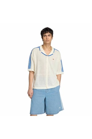 adidas Erkek  Beyaz  T-shirt KNITTED SHIRT KX1223