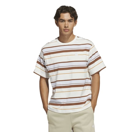 KX1267-E adidas Strıpe Tee Erkek T-Shirt Krem
