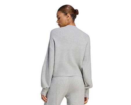 Adidas ESSENTIALS KNIT CARDIGAN Kadın Günlük Hırka IA4457 Gri