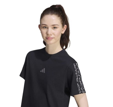 KH1550-K adidas W Aop 3S Sj Tee Kadın T-Shirt Siyah
