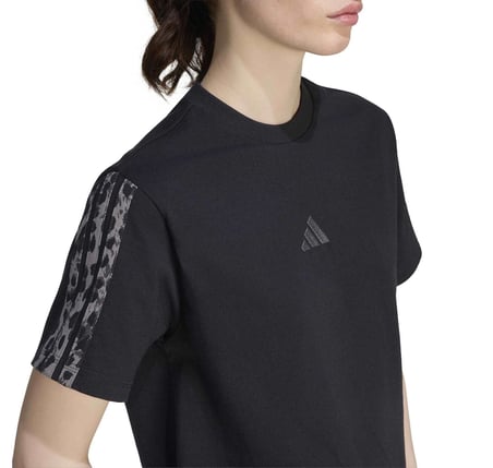KH1550-K adidas W Aop 3S Sj Tee Kadın T-Shirt Siyah