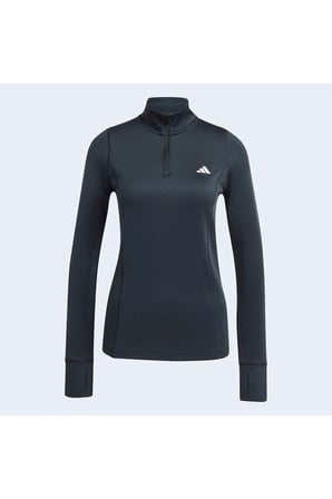 ADİDAS WE MIN 1/4 ZIP KADIN SWEATSHIRT KF9430 SİYAH