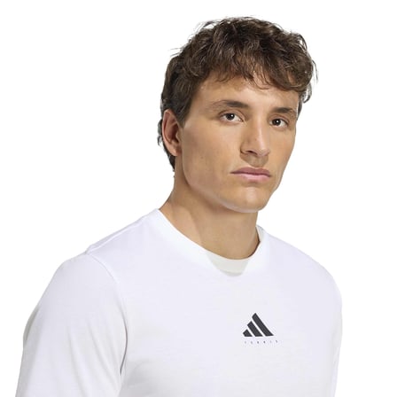Graphic Erkek Beyaz Tenis T-Shirt KR2331