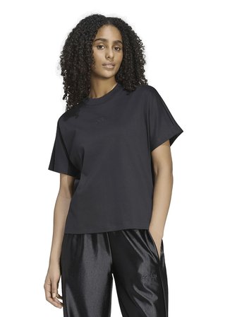 Adidas KS7934 W SL L T Siyah Bisiklet Yaka Kadın T-Shirt
