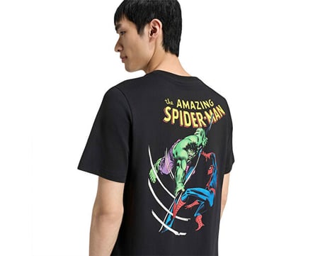 Adidas M MARVEL SPIDER-MAN GRAPHIC T Erkek Günlük Tişört KR3609 Siyah