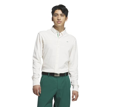 KH4064-E adidas S Ls Button Up Erkek T-Shirt Beyaz