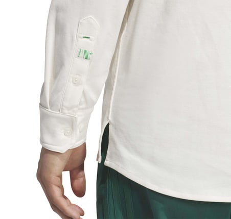KH4064-E adidas S Ls Button Up Erkek T-Shirt Beyaz