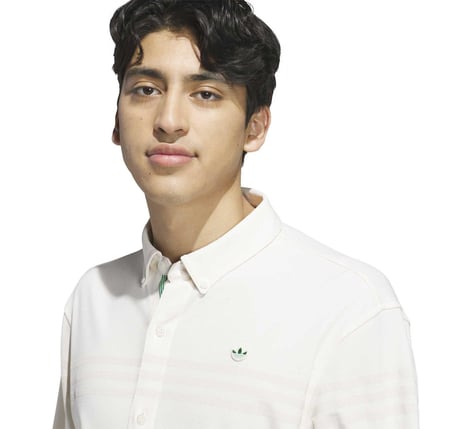 KH4064-E adidas S Ls Button Up Erkek T-Shirt Beyaz