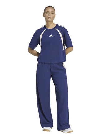 Adidas KQ5753 HYG T-SHIRT DNA Mavi Bisiklet Yaka Baskılı Kadın T-Shirt