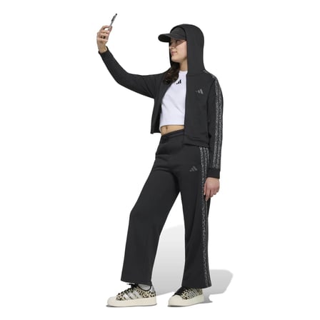 adidas Jg An 3 Stripes Ft Kız Çocuk Siyah Kapüşonlu Ceket