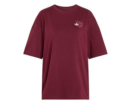 Adidas FLORAL TEE Kadın Günlük Tişört KX1880 Kırmızı