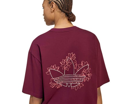 Adidas FLORAL TEE Kadın Günlük Tişört KX1880 Kırmızı